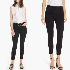 Frame Black Raw Hem Ali High Rise Cigarette Jeans 28